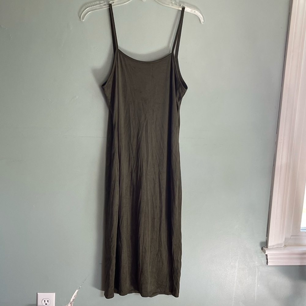 NWOT Olive Green L.A. Hearts Faux Suede Dress